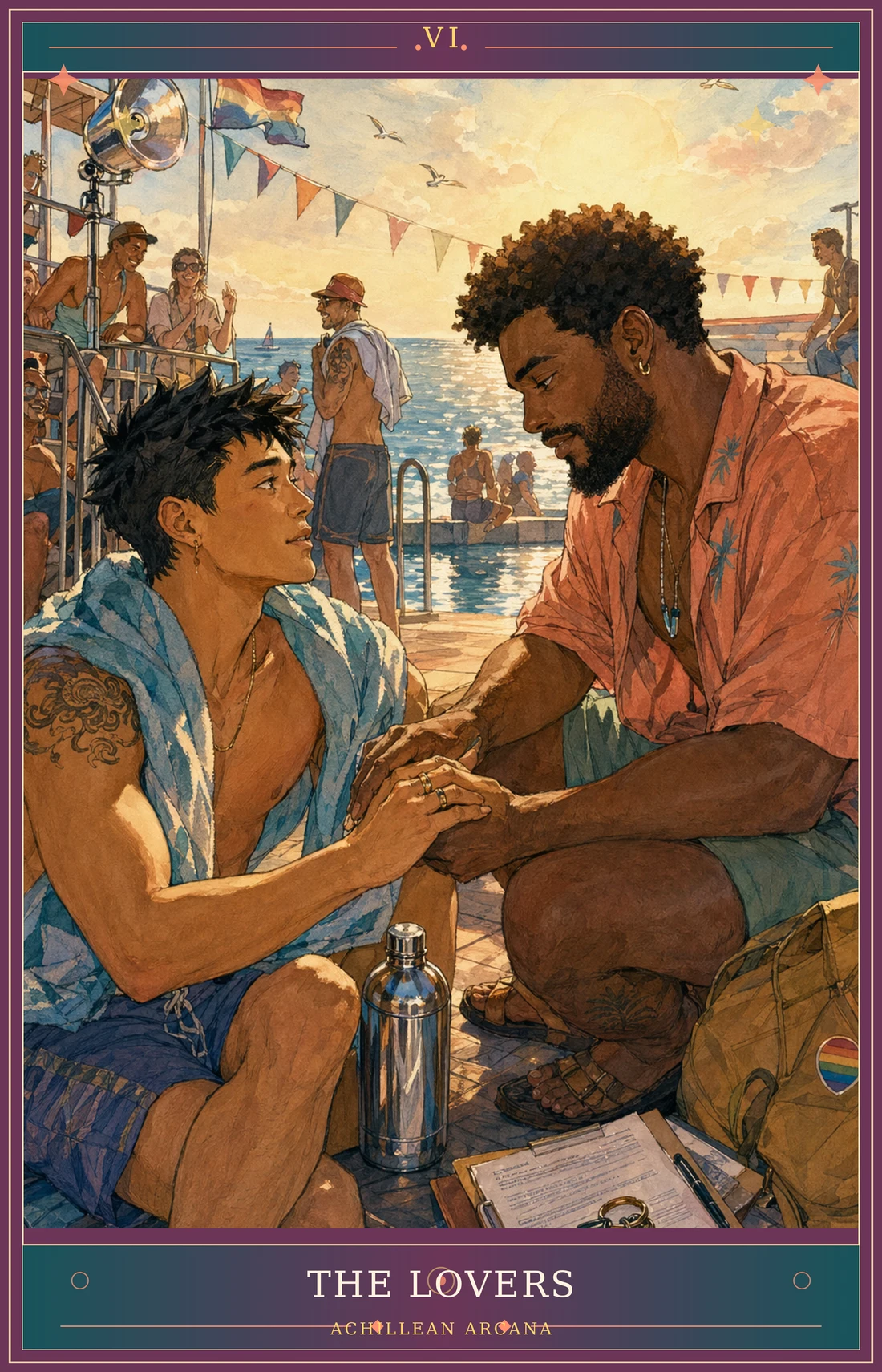 The Lovers card for Achillean Arcana