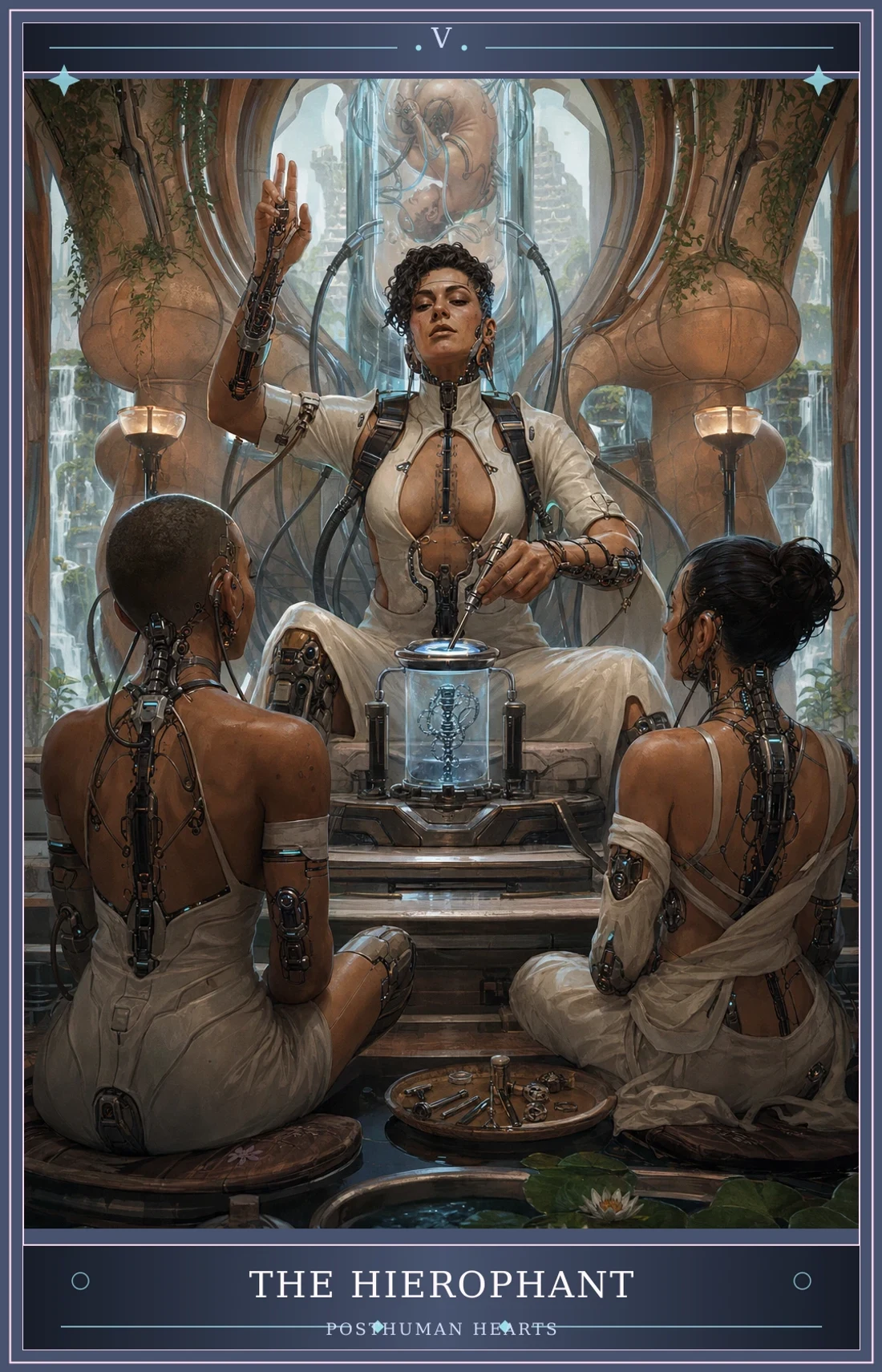 The Hierophant card for Posthuman Hearts