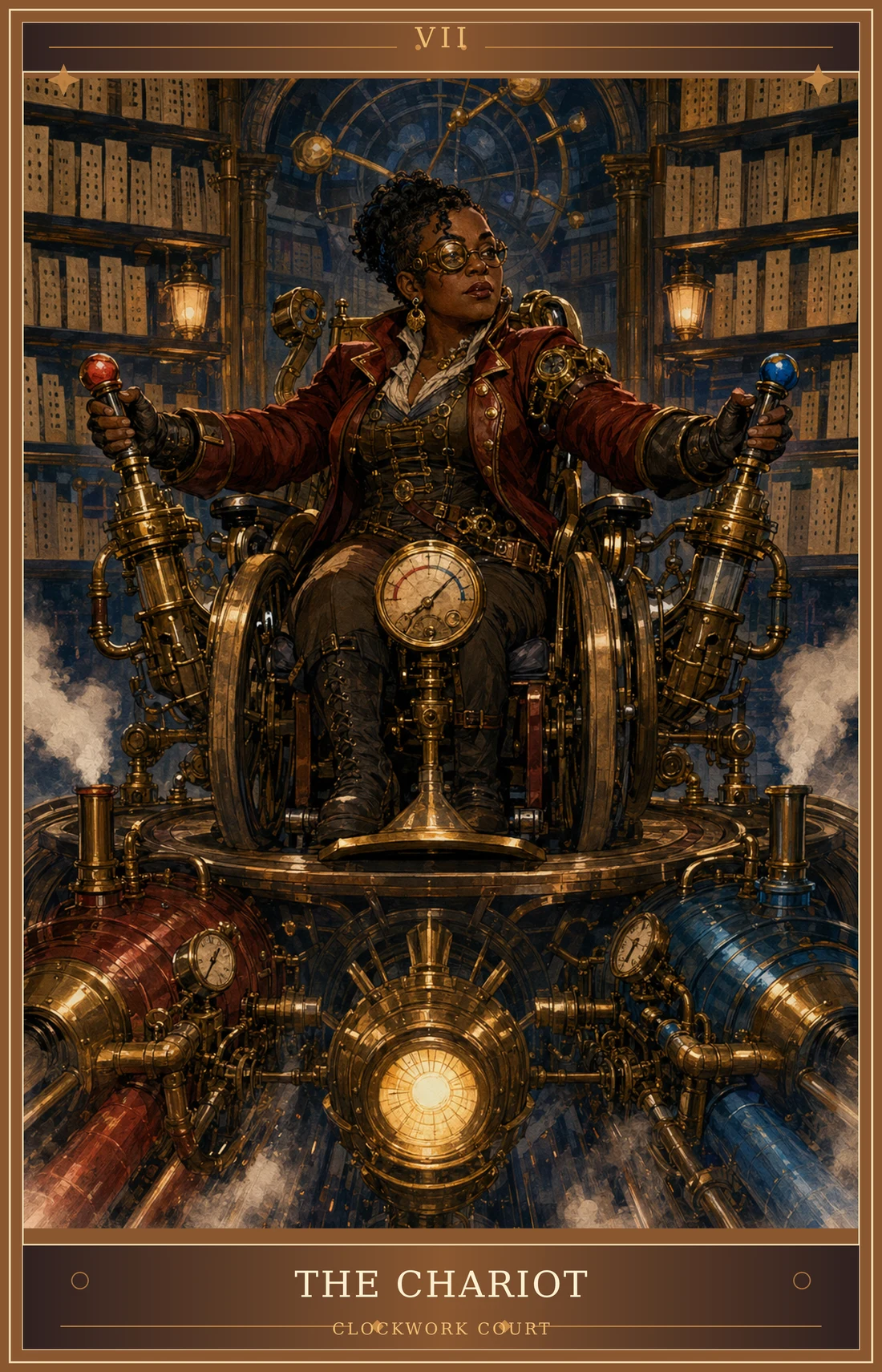 The Chariot card for Clockwork Court
