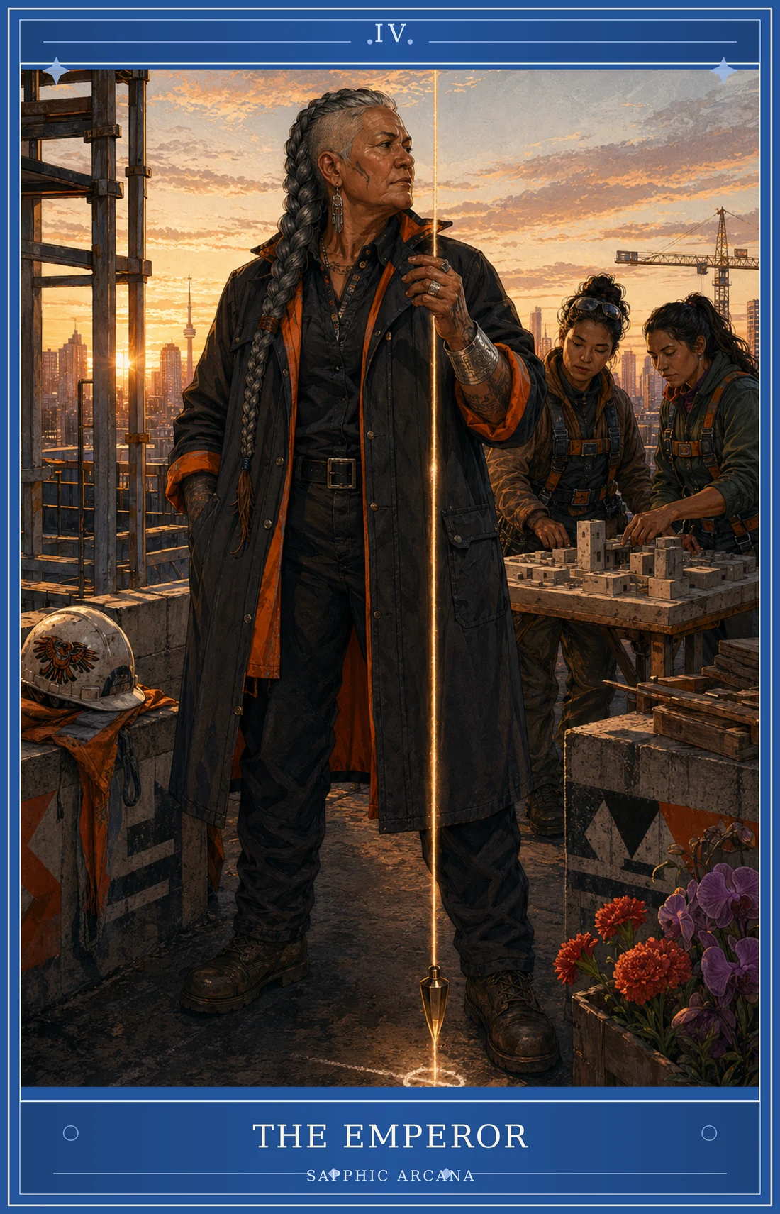 The Emperor card for Sapphic Arcana