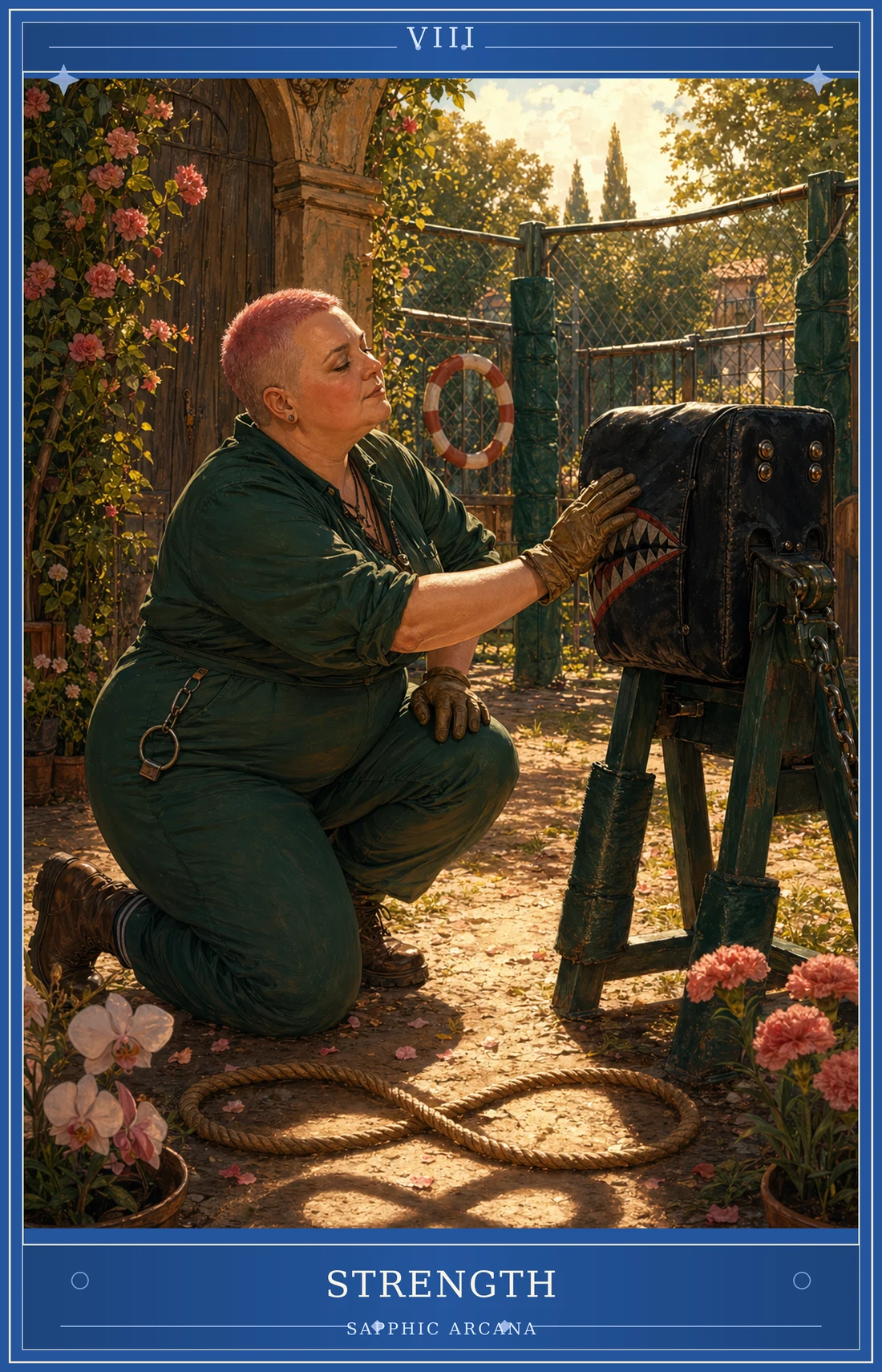 Strength card for Sapphic Arcana