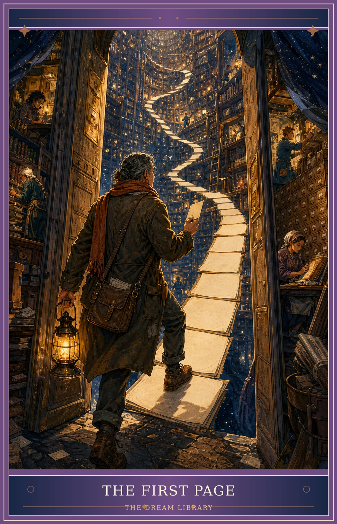 The First Page card for The Dream Library
