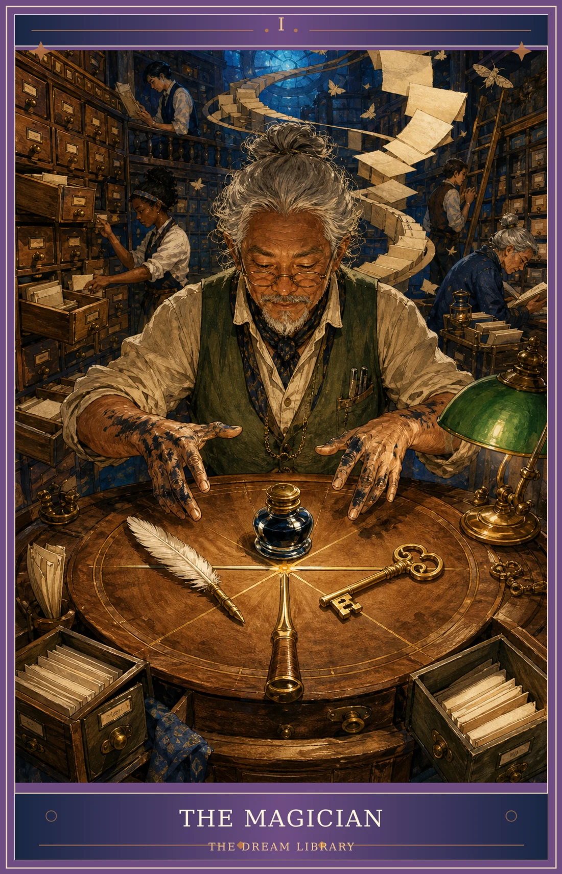 The Magician card for The Dream Library