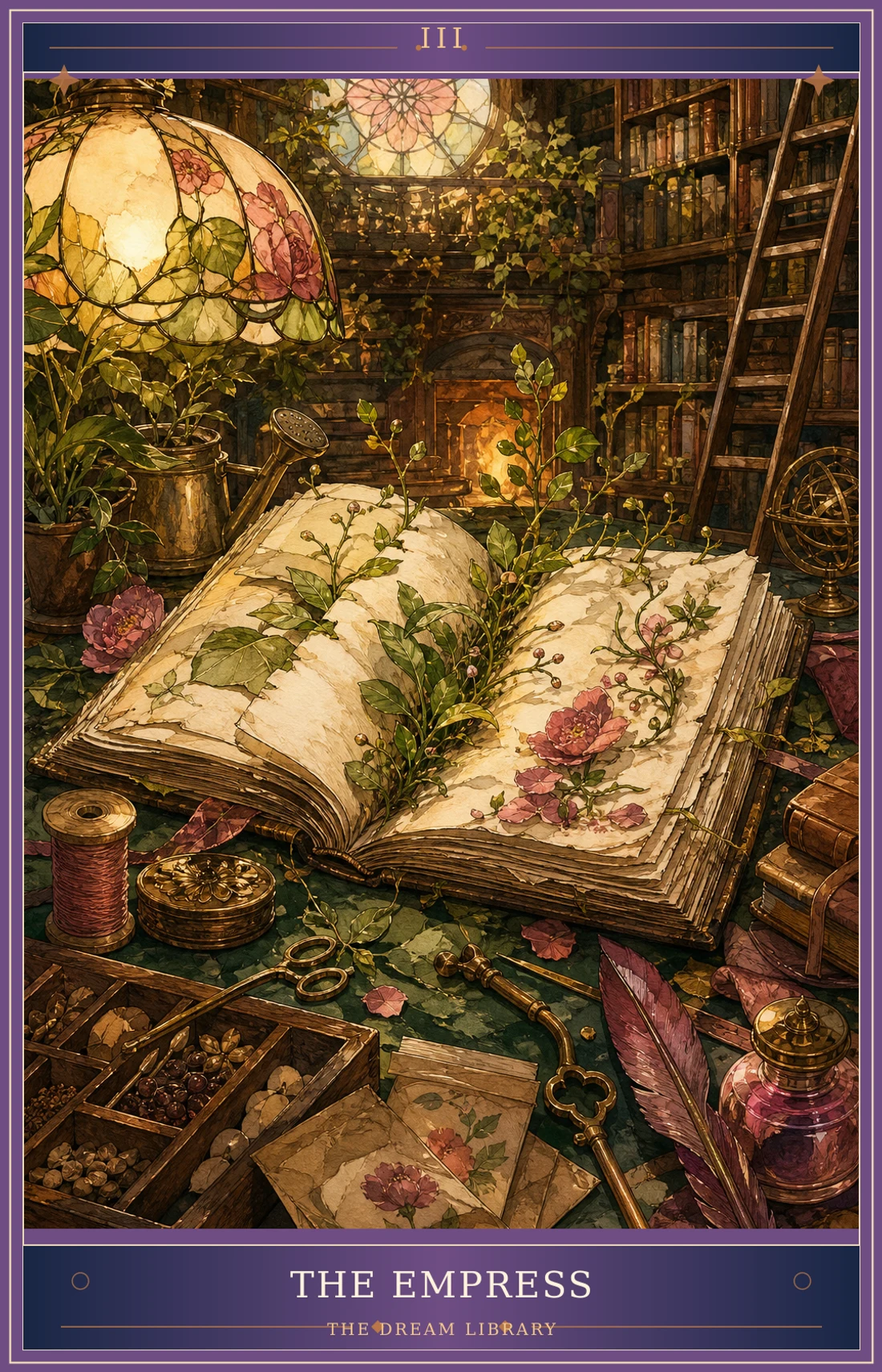 The Empress card for The Dream Library