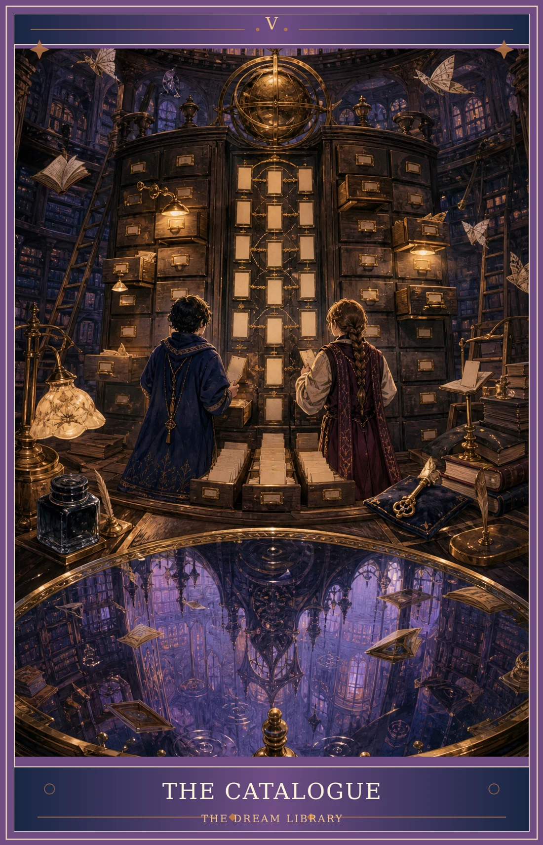 The Catalogue card for The Dream Library