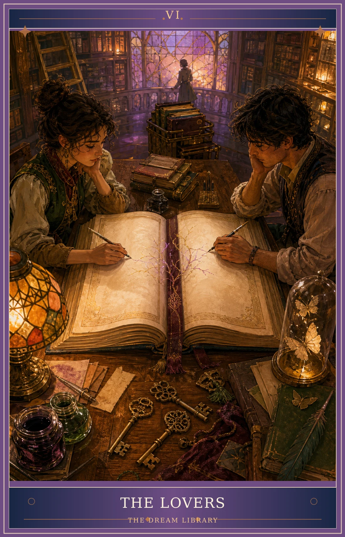 The Lovers card for The Dream Library