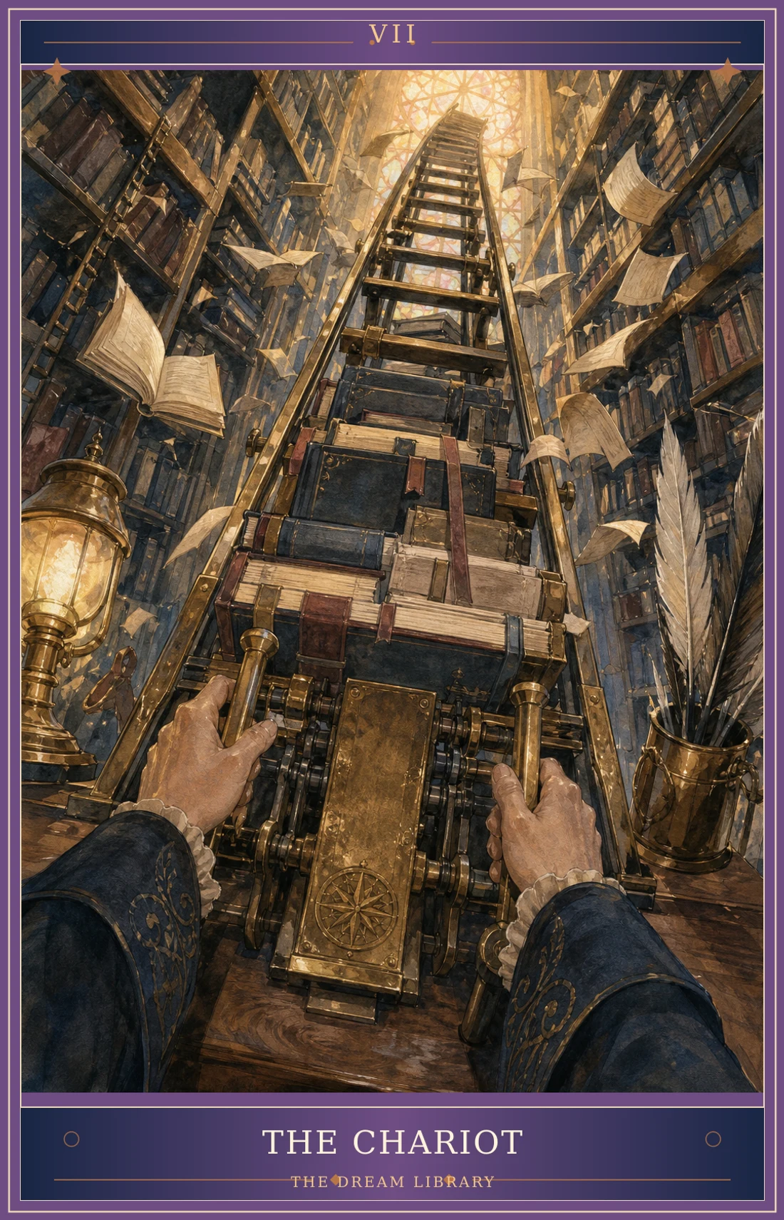 The Chariot card for The Dream Library