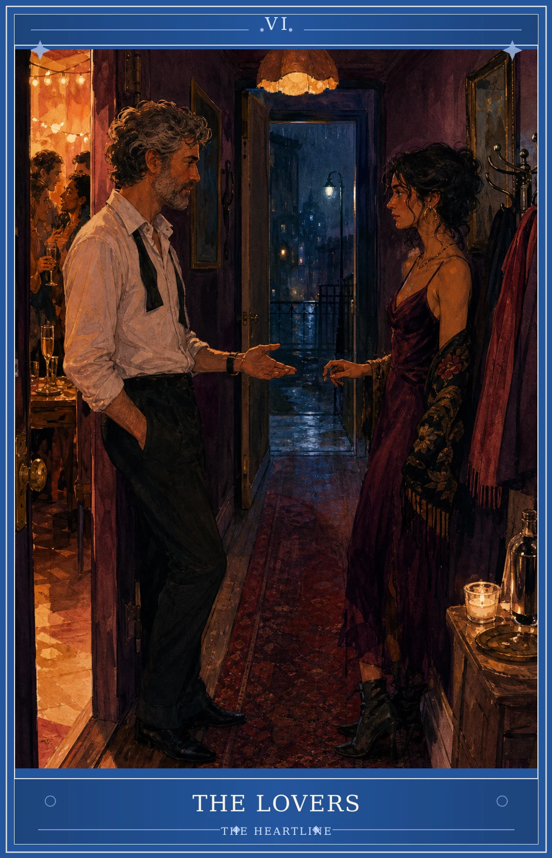 The Lovers card for The Heartline